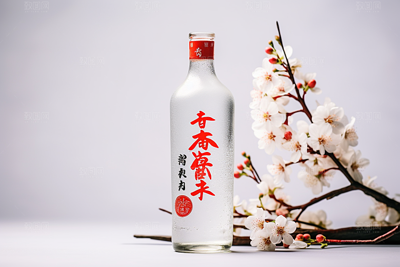 美酒精致酒器摄影图