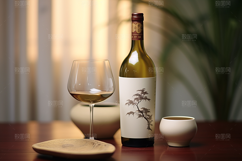 美酒品酒精致摄影图