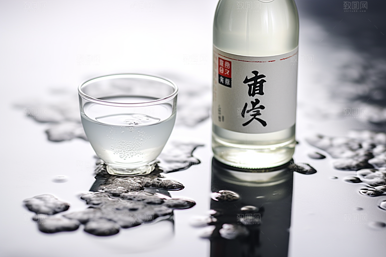 美酒酒杯畅饮摄影图