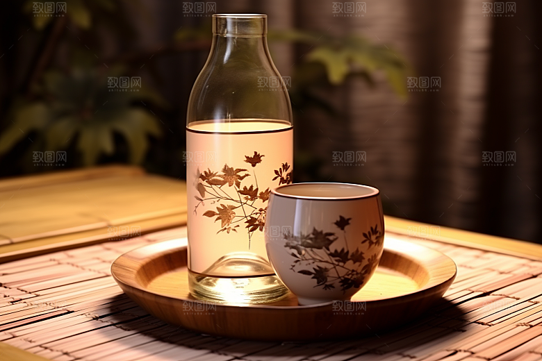 美酒品酒酒杯摄影图