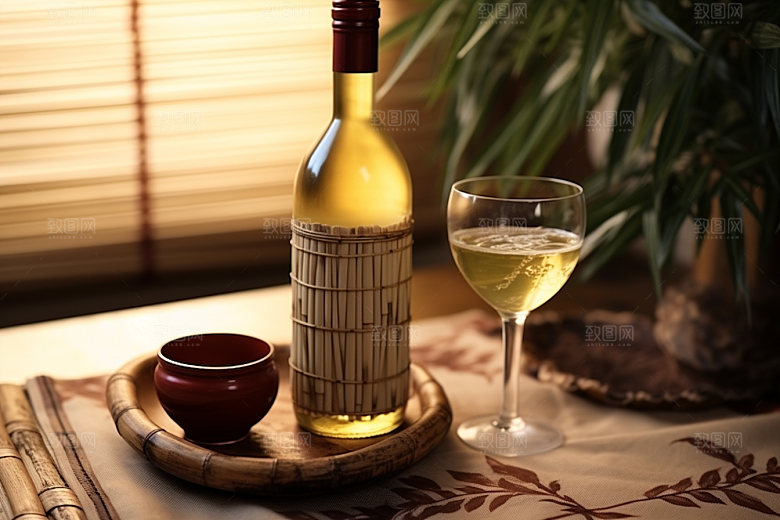 美酒酒具高清摄影图