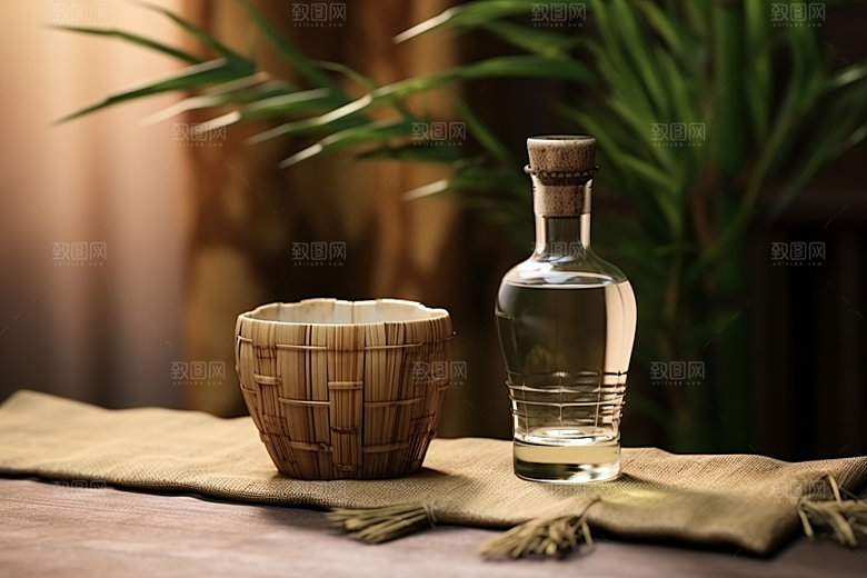 美酒酒杯酒器摄影图