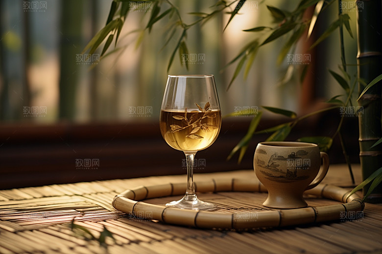 美酒畅饮高清摄影图