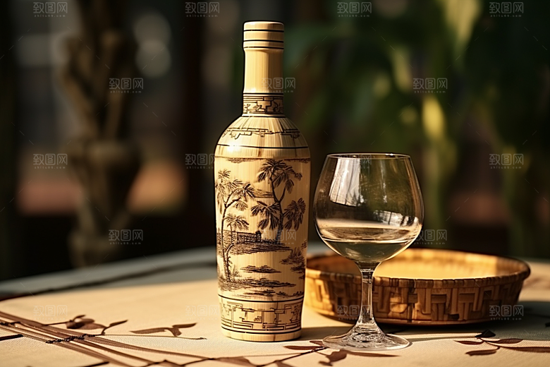 美酒饮品品酒摄影图