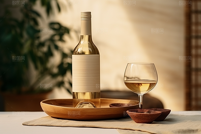 美酒畅饮酒具摄影图