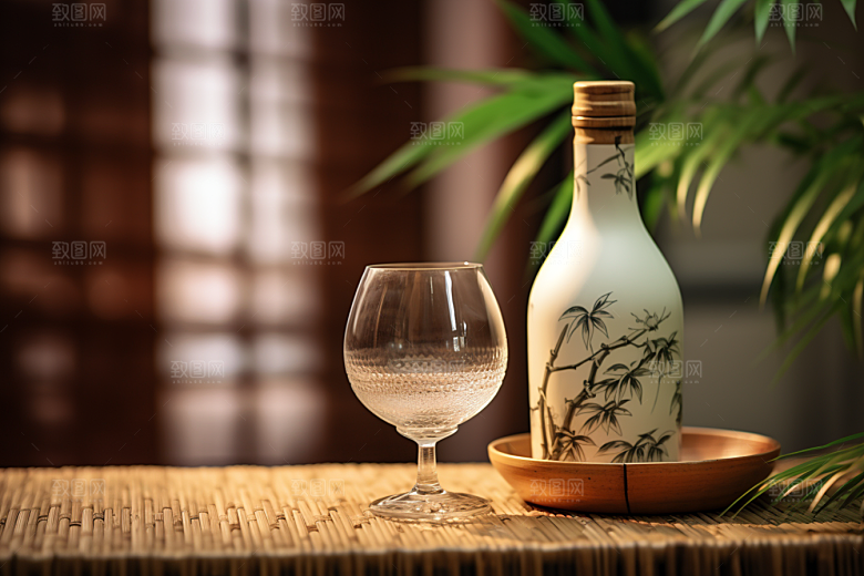 美酒品酒畅饮摄影图