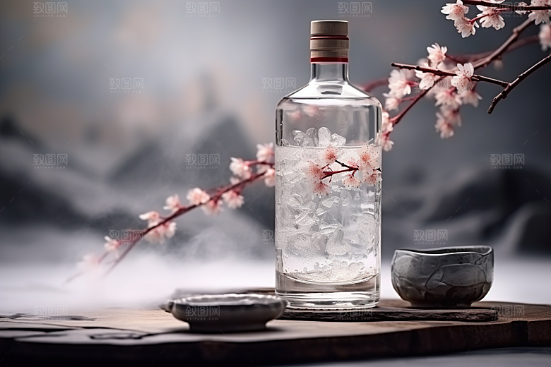 美酒精致饮品摄影图