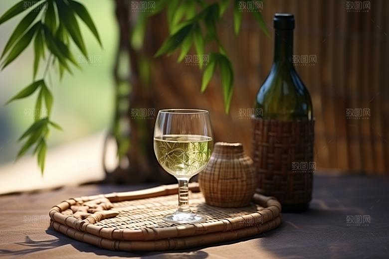 美酒精致酒器摄影图