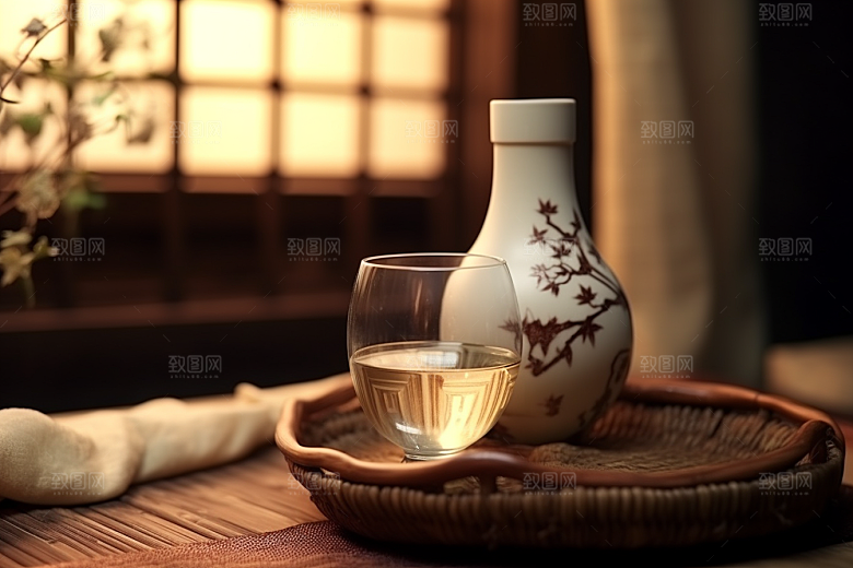 美酒饮品精致摄影图