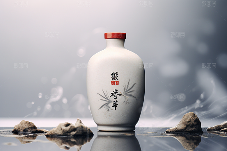 美酒精致酒杯摄影图