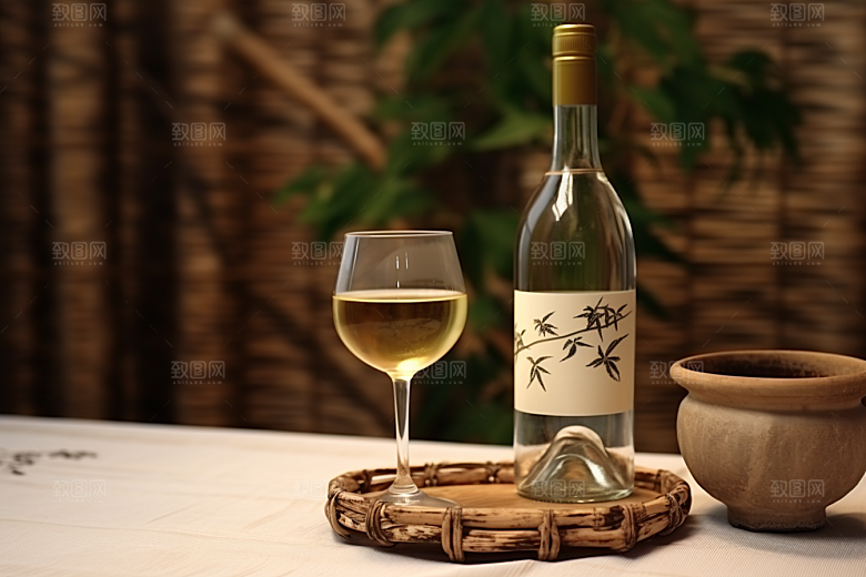 美酒高清品酒摄影图