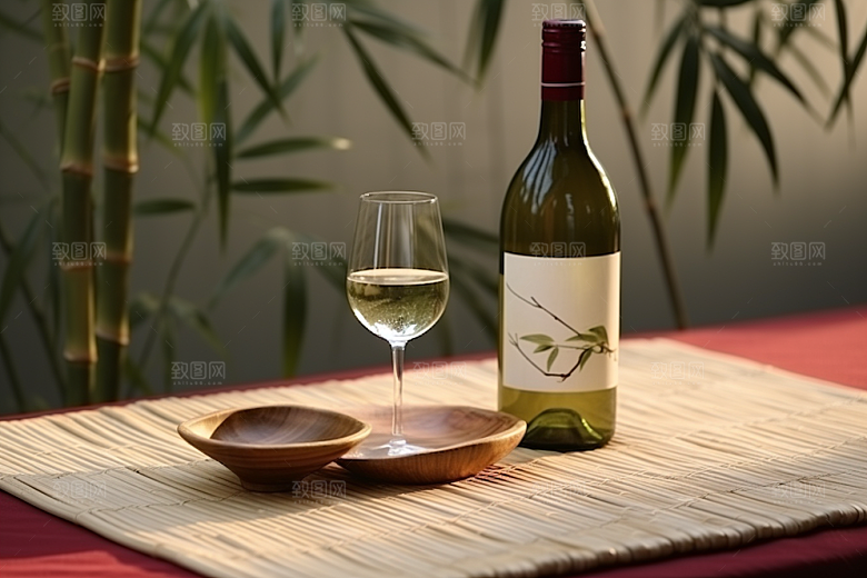美酒品酒酒杯摄影图