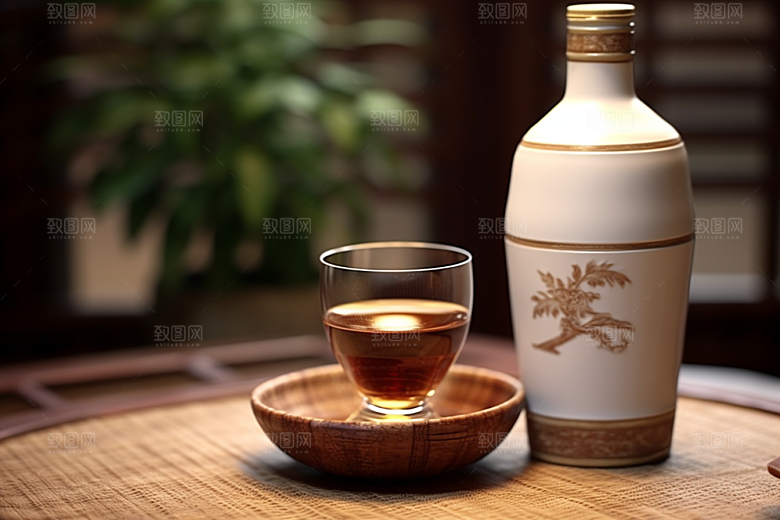 美酒饮品酒器摄影图