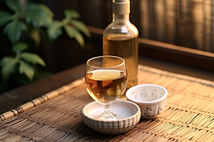 美酒畅饮酒具摄影图