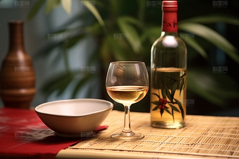 美酒畅饮品酒摄影图