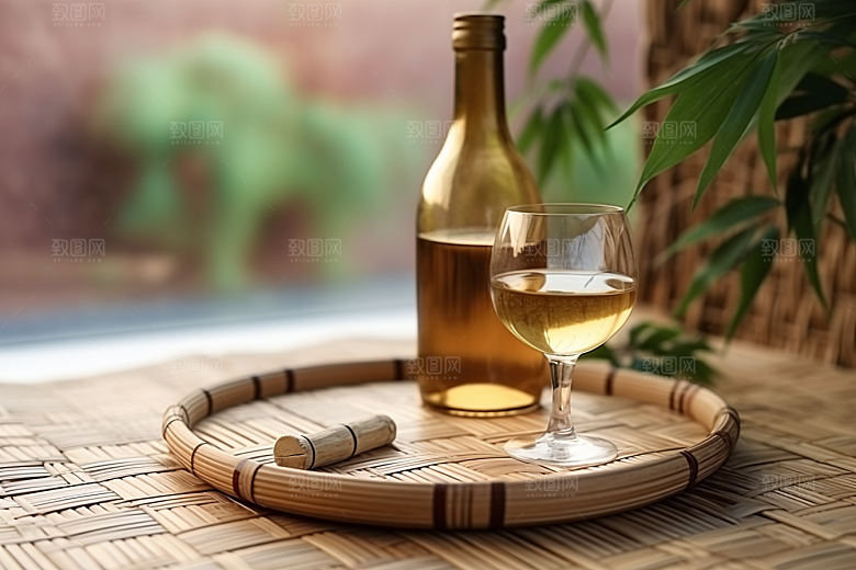 美酒畅饮品酒摄影图
