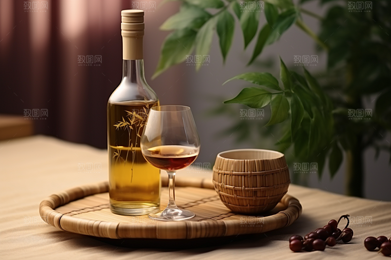 美酒饮品精致摄影图