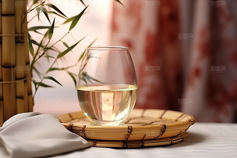 美酒酒器饮品摄影图