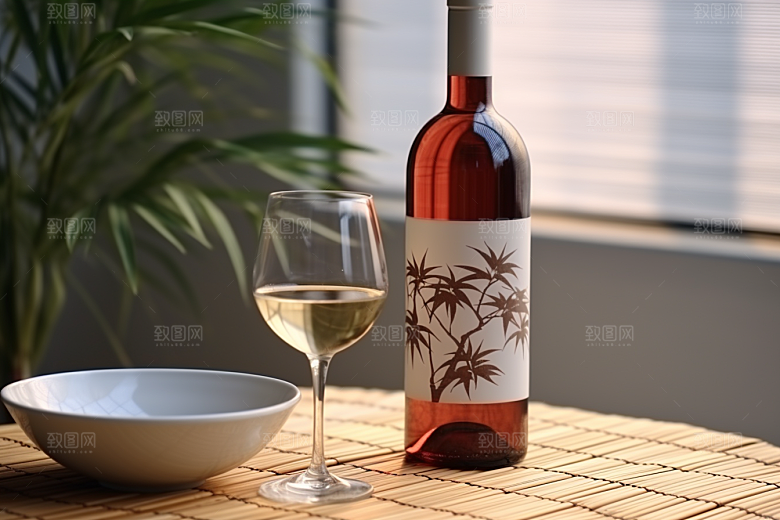 美酒酒杯酒器摄影图