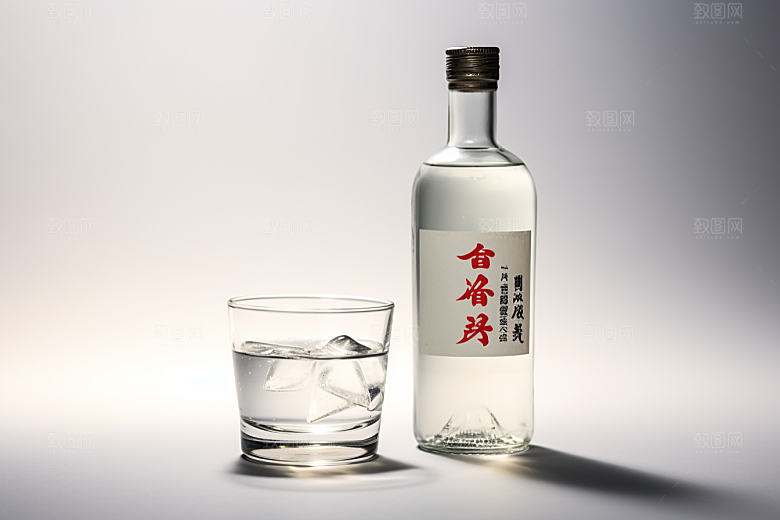 美酒畅饮酒瓶摄影图
