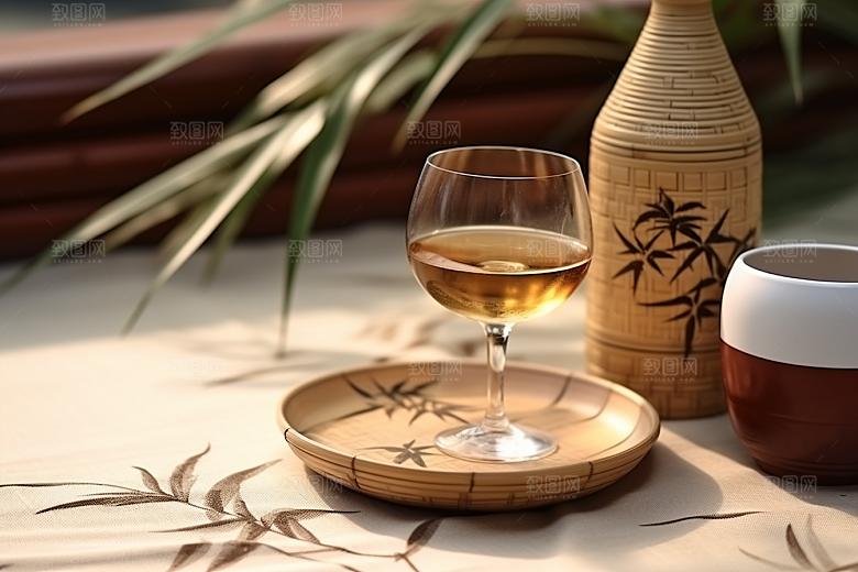 美酒品酒高清摄影图