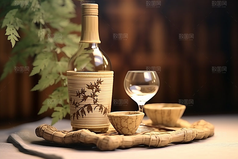 美酒高清品酒摄影图