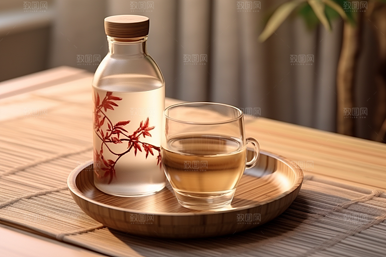 美酒品酒酒器摄影图