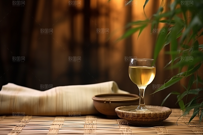 美酒品酒畅饮摄影图