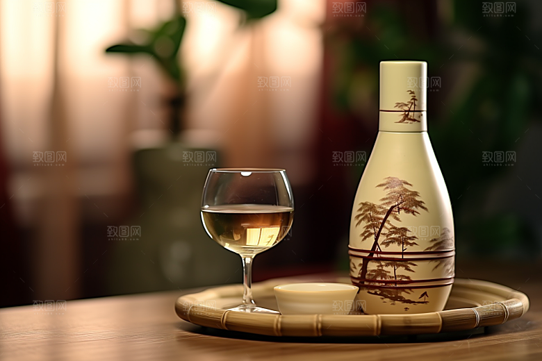 美酒品酒高清摄影图