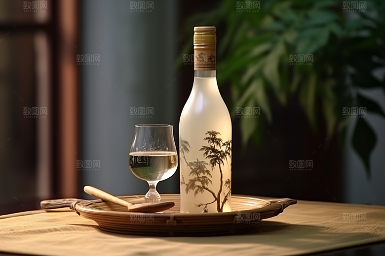 美酒品酒酒具摄影图