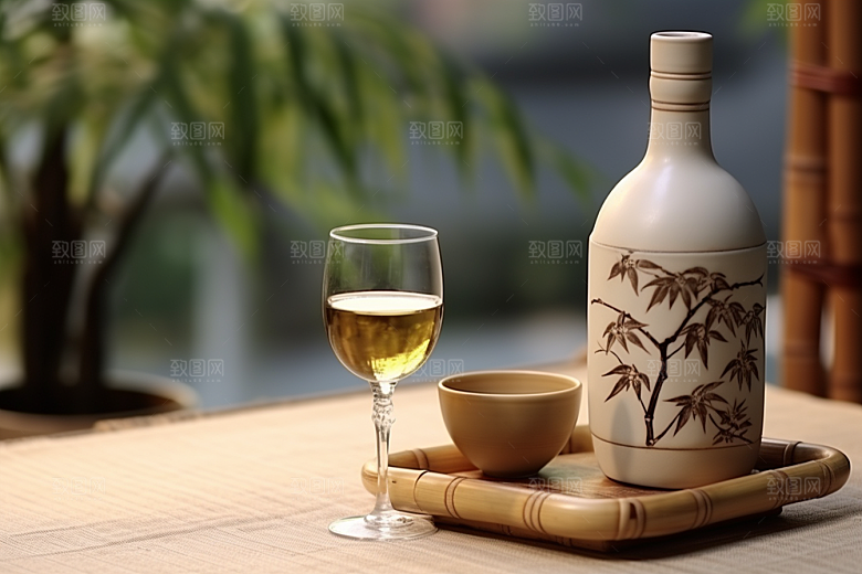 美酒畅饮酒杯摄影图