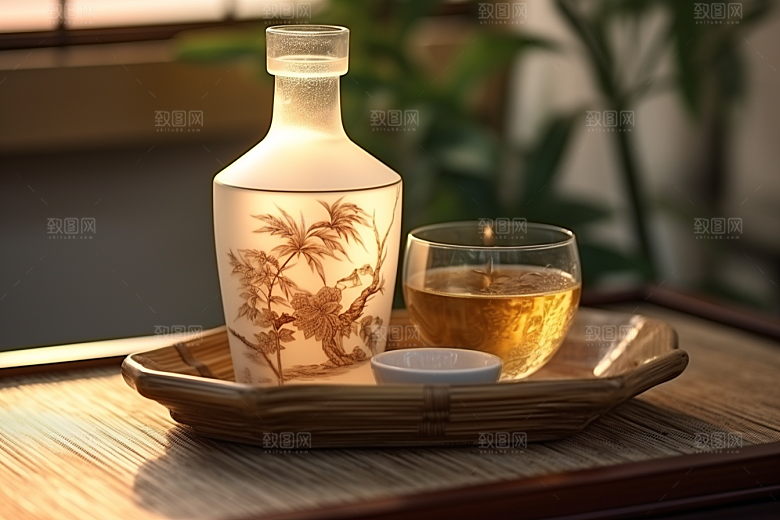 美酒精致畅饮摄影图