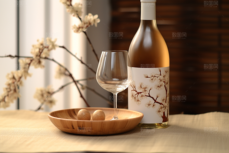 美酒品酒高清摄影图
