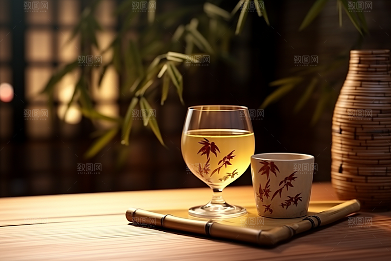 美酒畅饮精致摄影图