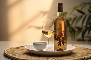 美酒酒具酒杯摄影图