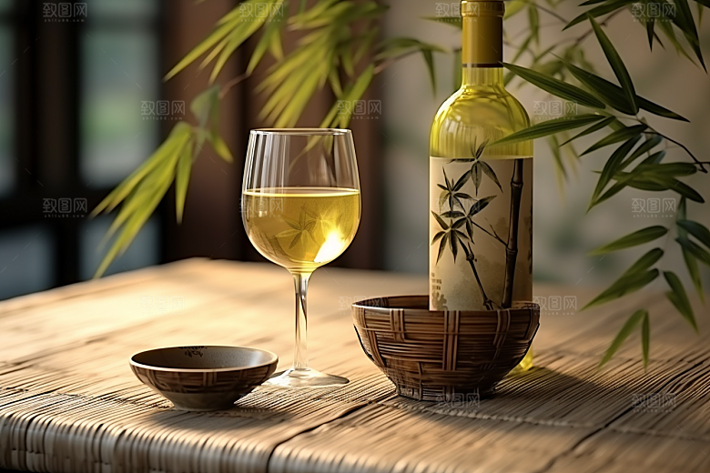 美酒畅饮酒杯摄影图