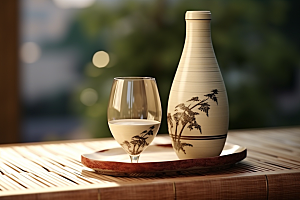 美酒酒杯饮品摄影图