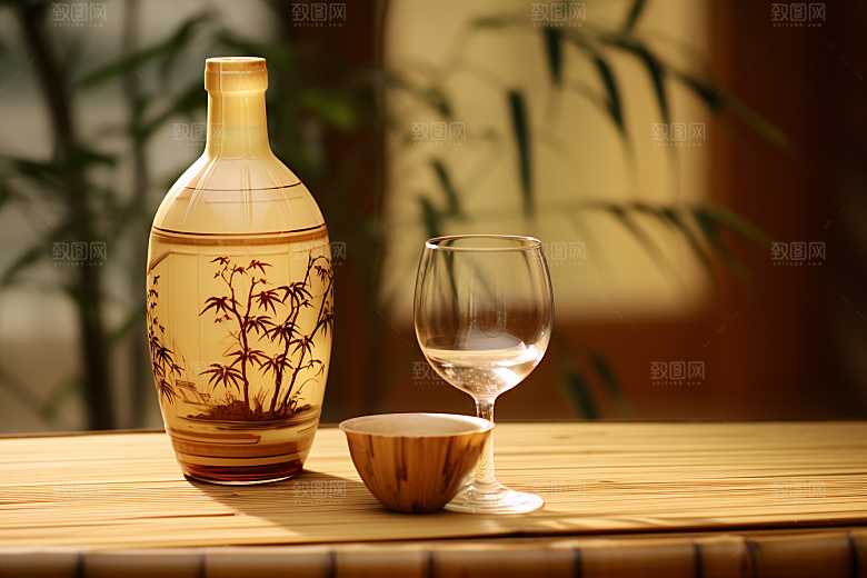 美酒酒器品酒摄影图