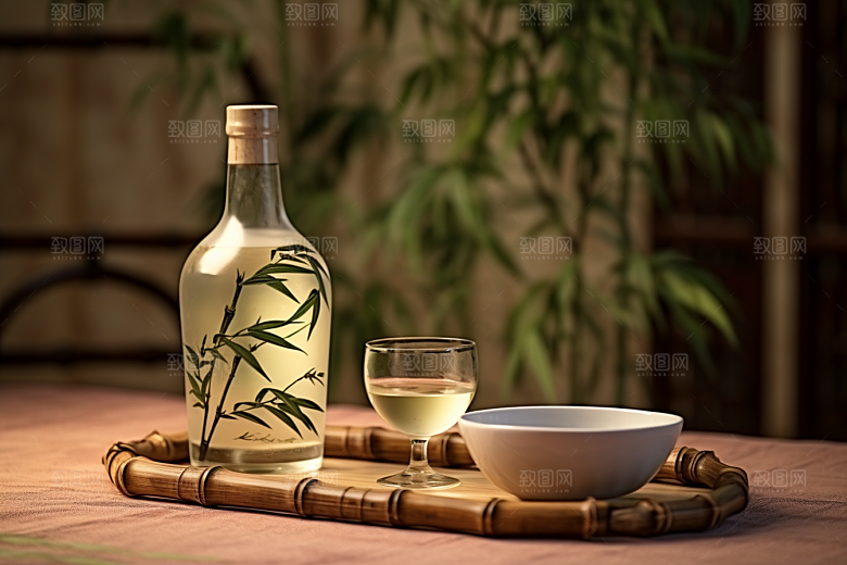 美酒酒具品酒摄影图