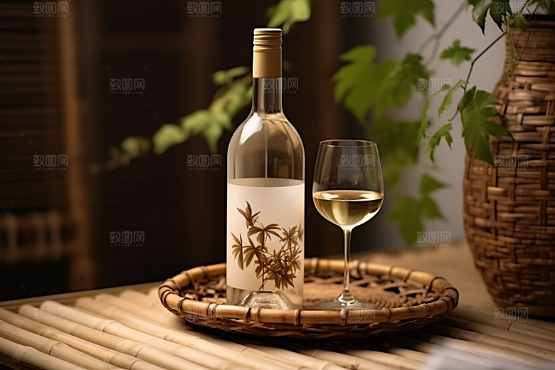 美酒饮品酒器摄影图