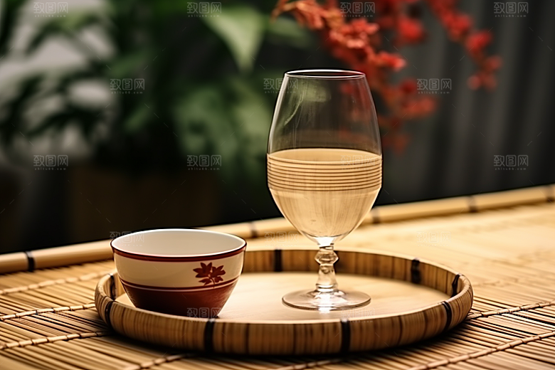 美酒酒器酒瓶摄影图