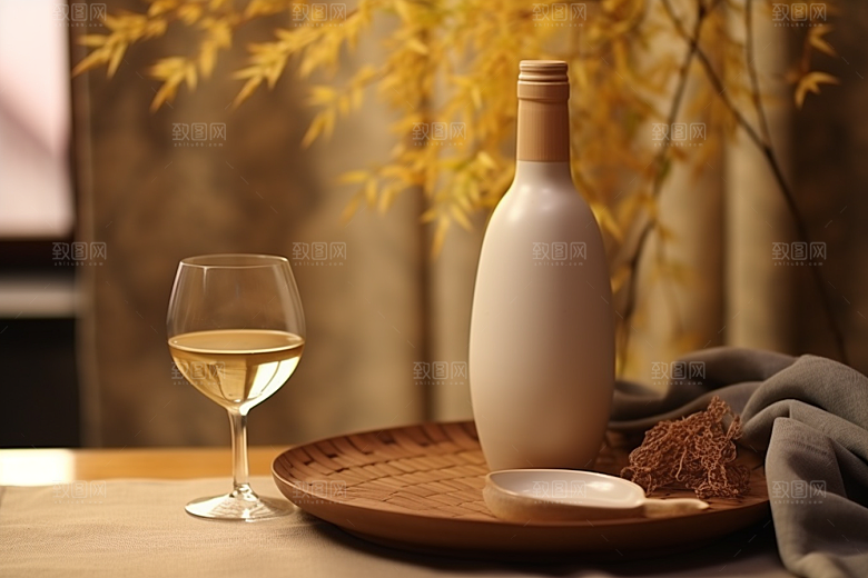 美酒畅饮精致摄影图