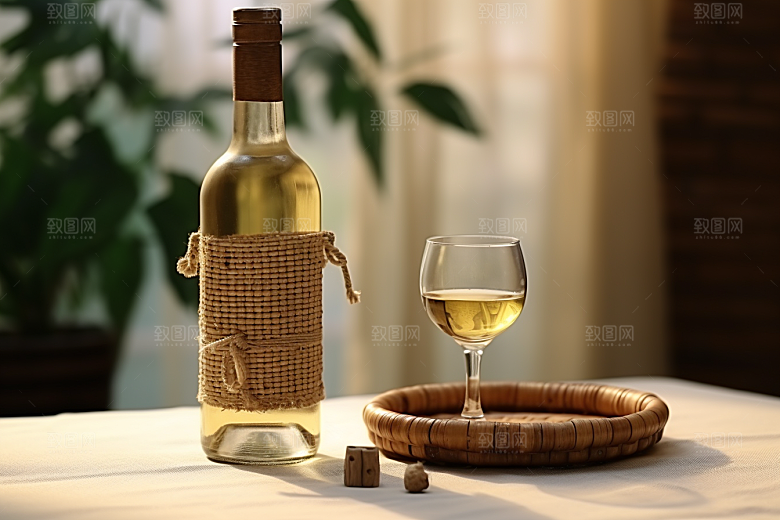 美酒品酒畅饮摄影图