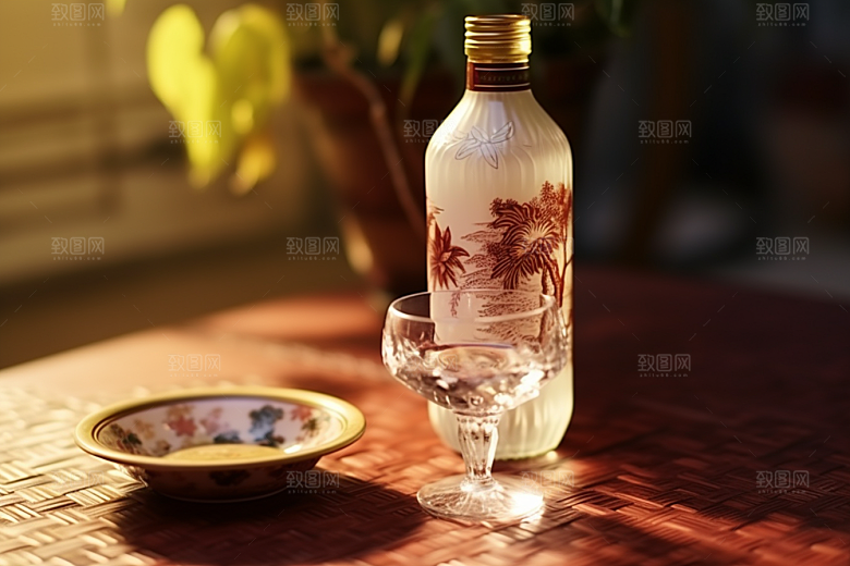 美酒品酒高清摄影图