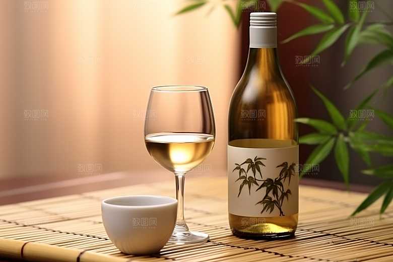 美酒品酒酒具摄影图