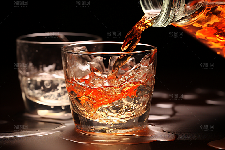 美酒品酒畅饮摄影图