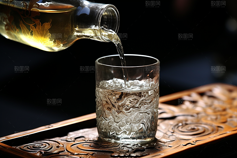 美酒精致畅饮摄影图