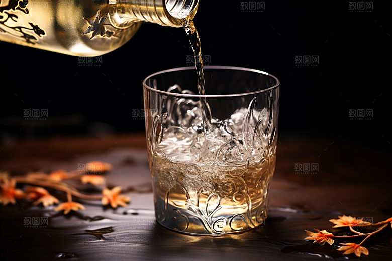 美酒品酒酒杯摄影图