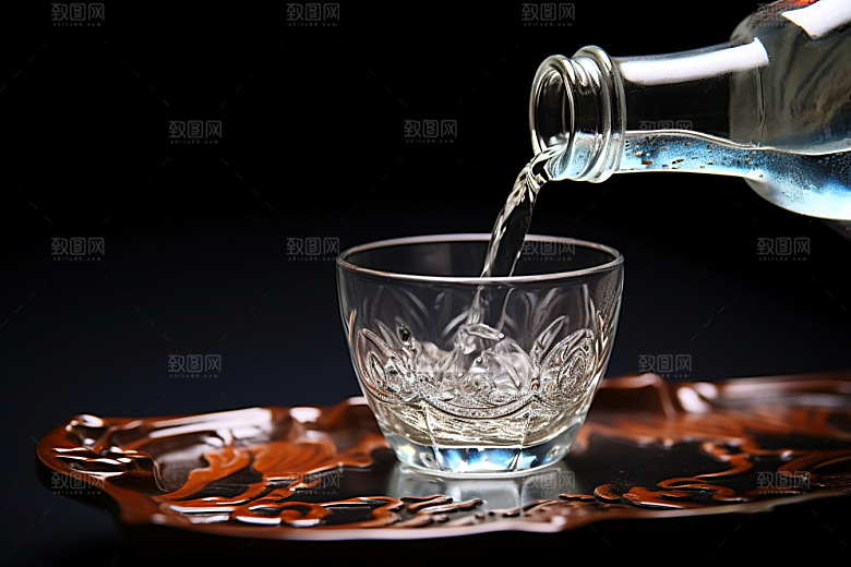 美酒畅饮高清摄影图