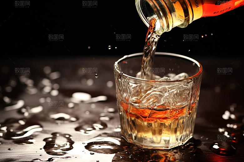 美酒酒杯高清摄影图